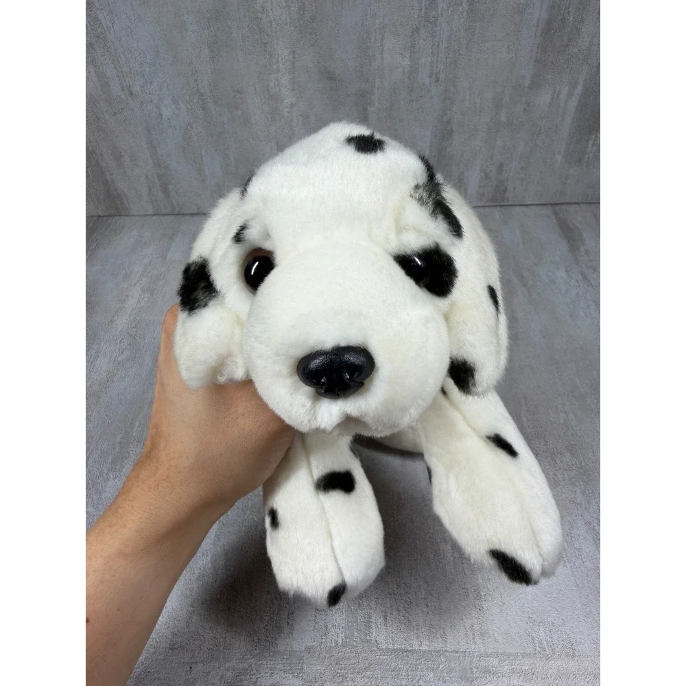 Aurora Dalmatian Dog Plush Stuffed Animal Black White Spotted Puppy 11 Inch